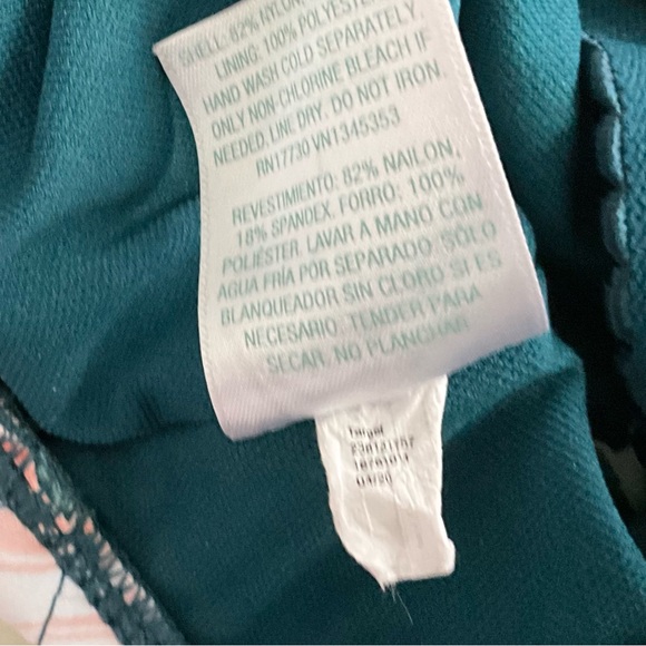 NWOT Kona Sol one Piece Tropical Print Swimsuit - Picture 10 of 12